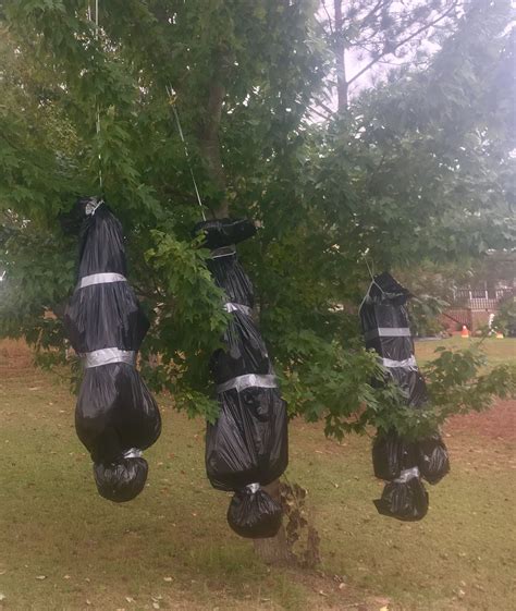 garbage bag fake corpse halloween decoration|homemade halloween corpse.